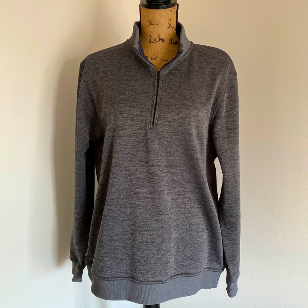 Under Armour Mens Top Gray Zip Pullover Long Sleeve Jacket Mens XL